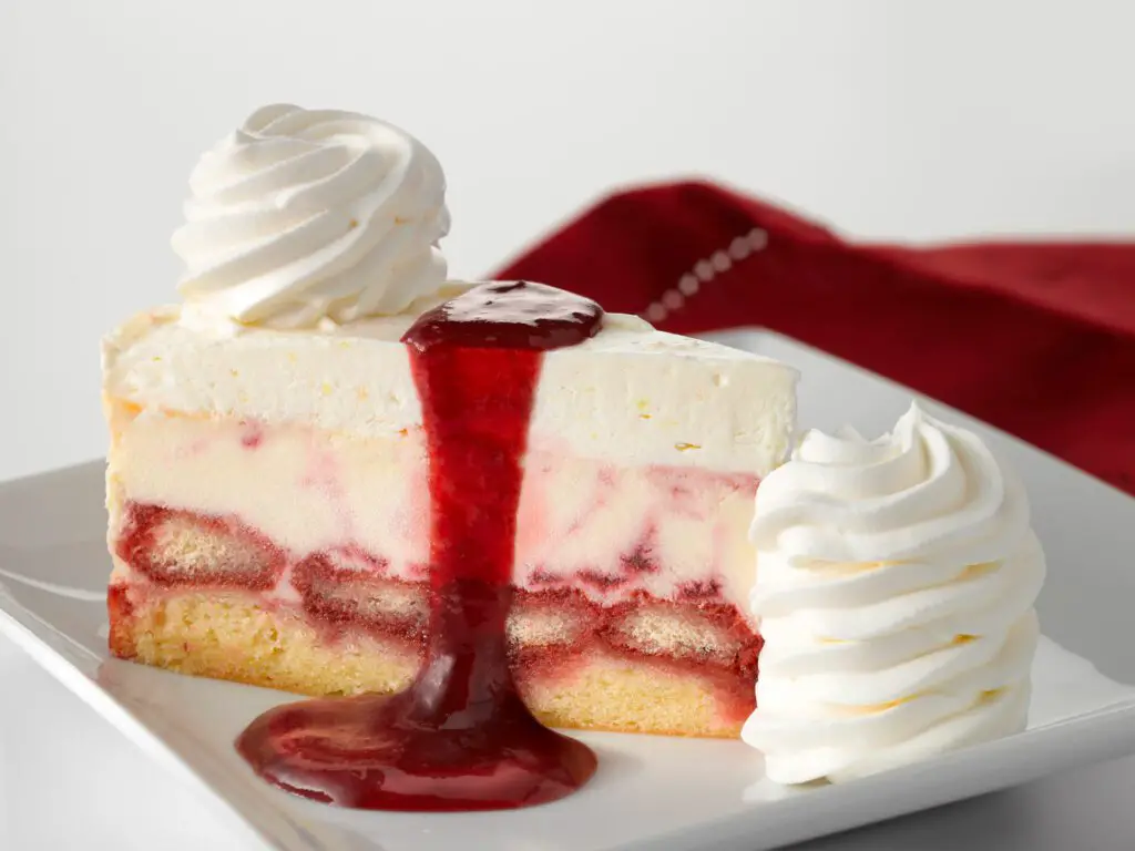 Lemon Raspberry Cream Cheesecake at Cheesecake Factory