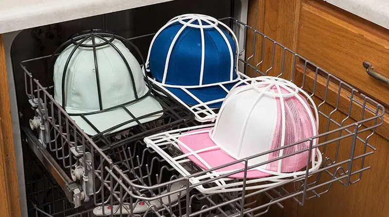 wash baseball cap in dishwasher